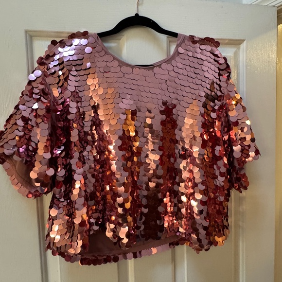 Pink Large Sequin Dress & Top - Picture 5 of 7